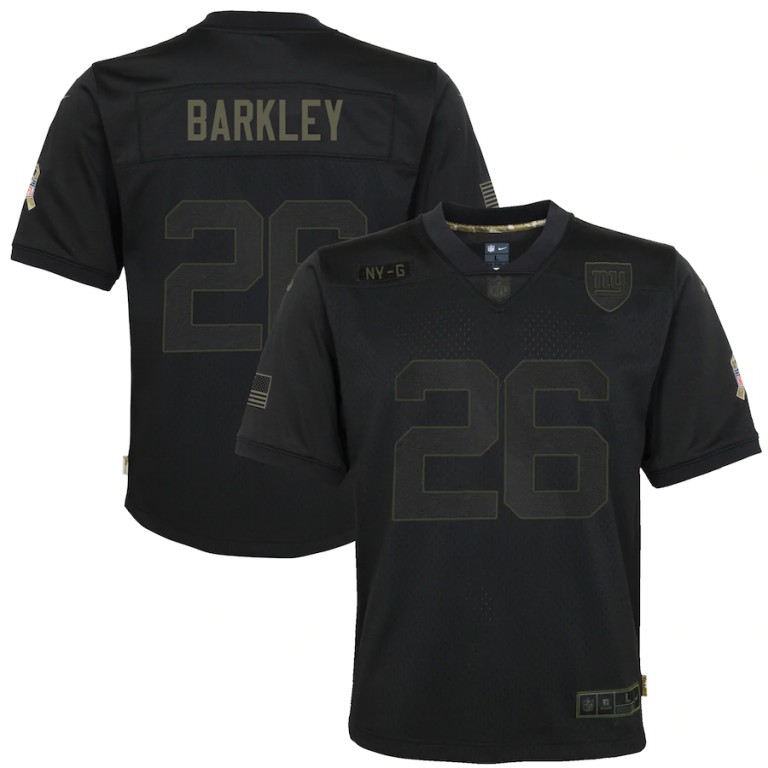 New York Giants #26 Saquon Barkley Youth 2020 Salute To Service Game Jersey Black cheap jerseys for sale - CheapJerseys.Shop