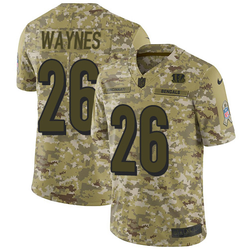 Cincinnati Bengals #26 Trae Waynes Camo Men's Stitched Limited 2018 Salute To Service Jersey Men's cheap jerseys for sale - CheapJerseys.Shop
