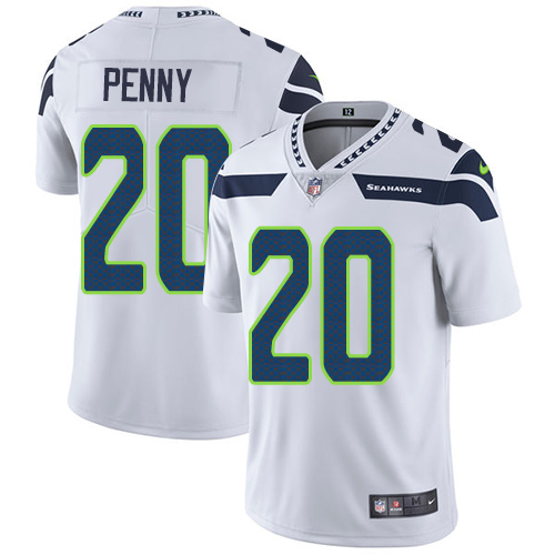 Seattle Seahawks #20 Rashaad Penny White Men's Stitched Vapor Untouchable Limited Jersey Men's cheap jerseys for sale - CheapJerseys.Shop