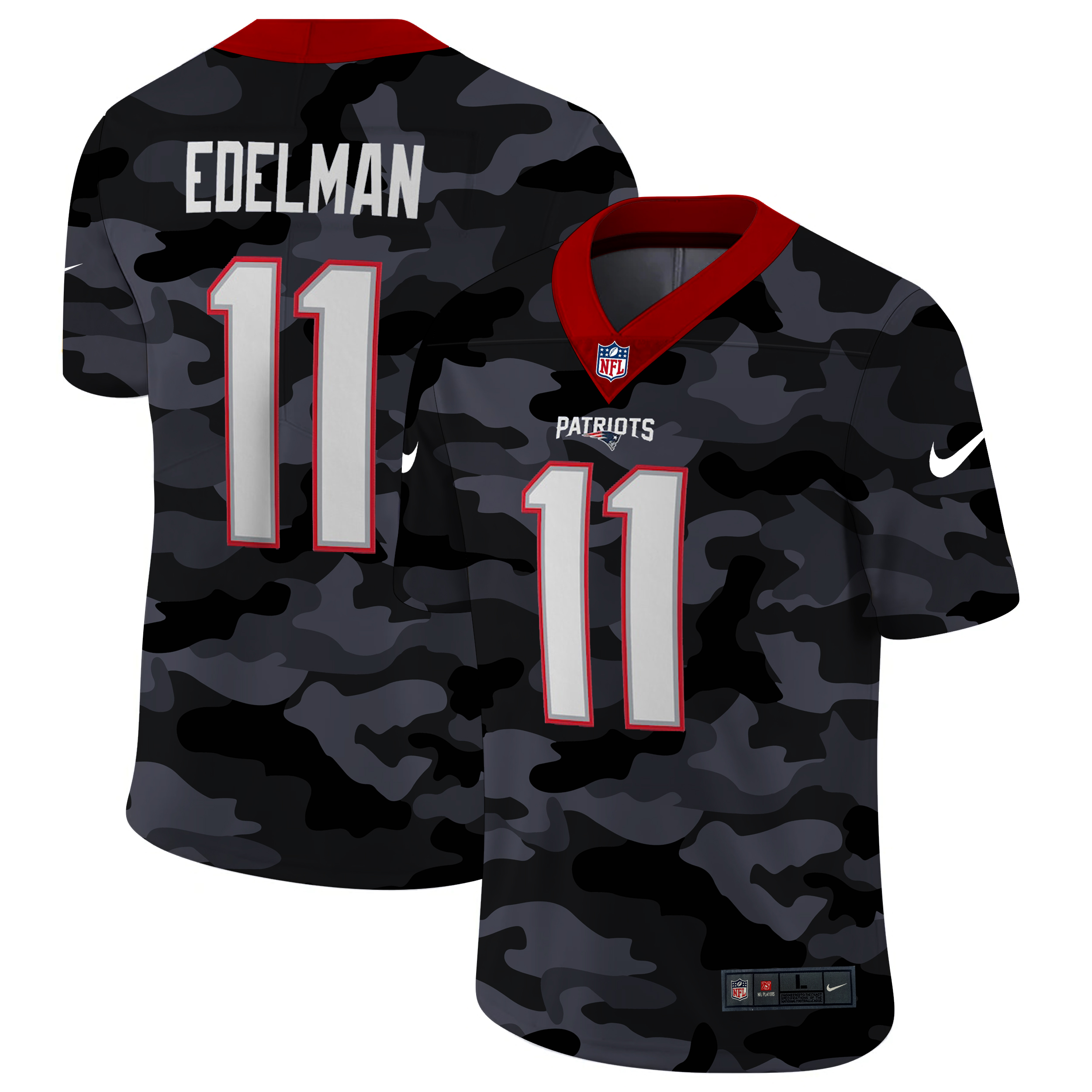 New England Patriots #11 Julian Edelman Men's 2020 Black CAMO Vapor Untouchable Limited Stitched Jersey cheap jerseys for sale - CheapJerseys.Shop