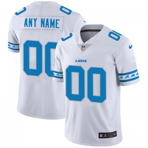 Detroit Lions Custom White Team Logo Vapor Limited Jersey cheap jerseys for sale - CheapJerseys.Shop