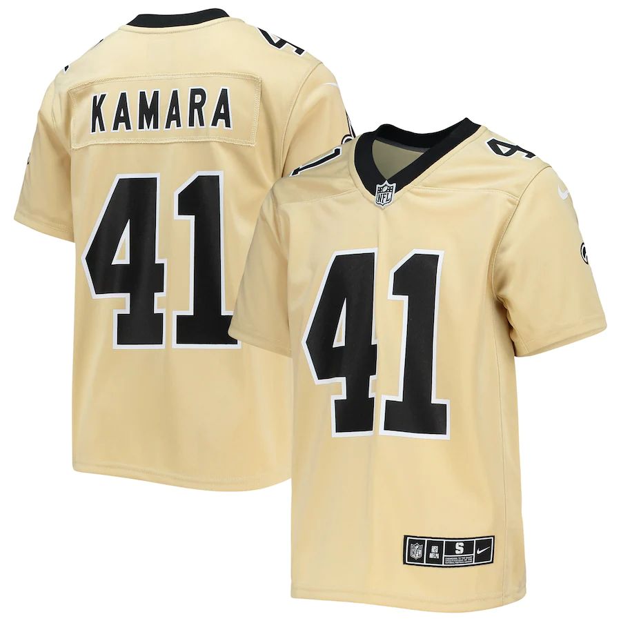 New Orleans Saints #41 Alvin Kamara Youth Gold Inverted Team Game Jersey cheap jerseys for sale - CheapJerseys.Shop