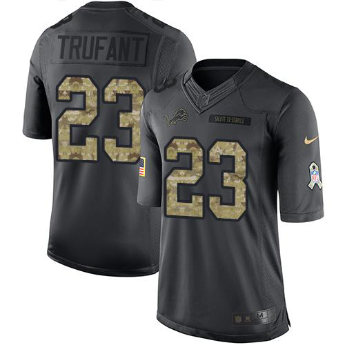Detroit Lions #23 Desmond Trufant Black Youth Stitched Limited 2016 Salute to Service Jersey Youth cheap jerseys for sale - CheapJerseys.Shop
