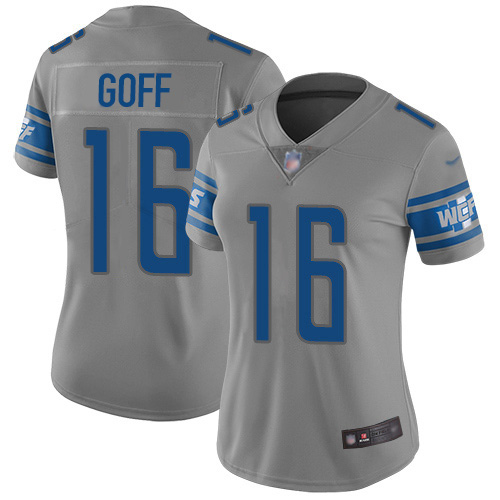 Detroit Lions #16 Jared Goff Gray Women's Stitched Limited Inverted Legend Jersey cheap jerseys for sale - CheapJerseys.Shop