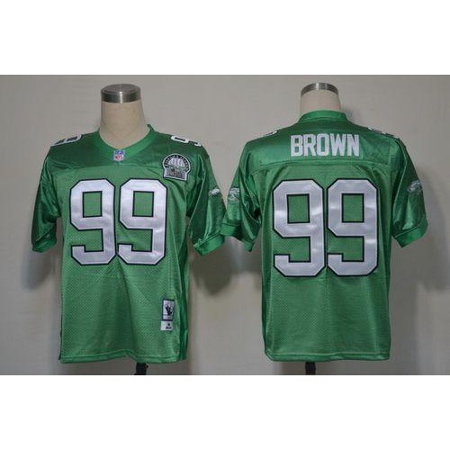 Mitchell And Ness Philadelphia Eagles #99 Jerome Brown Green Stitched Throwback Jersey Men's cheap jerseys for sale - CheapJerseys.Shop