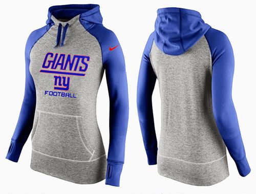 Women's New York Giants Performance Hoodie Grey & Blue_1 cheap jerseys for sale - CheapJerseys.Shop