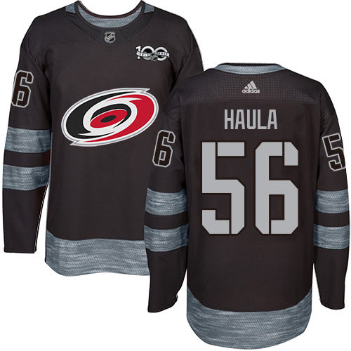 Carolina Hurricanes #56 Erik Haula Black 1917-2017 100th Anniversary Stitched Jersey Men's cheap jerseys for sale - CheapJerseys.Shop