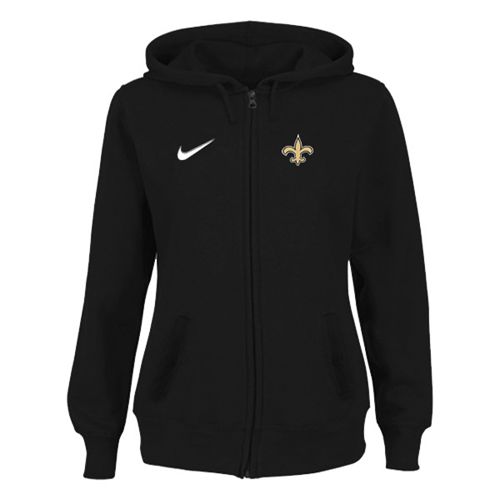 Women's New Orleans Saints Stadium Rally Full Zip Hoodie Black cheap jerseys for sale - CheapJerseys.Shop