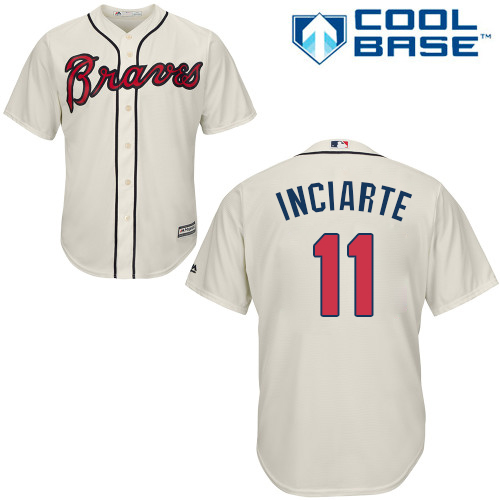 Atlanta Braves #11 Ender Inciarte Cream Cool Base Stitched Youth Jersey Youth cheap jerseys for sale - CheapJerseys.Shop