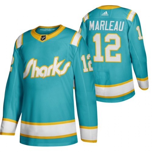 San Jose San Jose Sharks #12 Patrick Marleau Men's 2020 Throwback Authentic Player Jersey Teal Men's cheap jerseys for sale - CheapJerseys.Shop