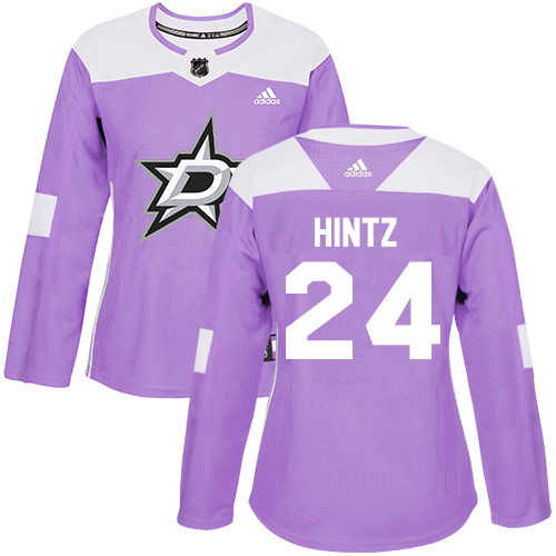 Dallas Stars #24 Roope Hintz Purple Authentic Fights Cancer Women's Stitched Jersey Womens cheap jerseys for sale - CheapJerseys.Shop