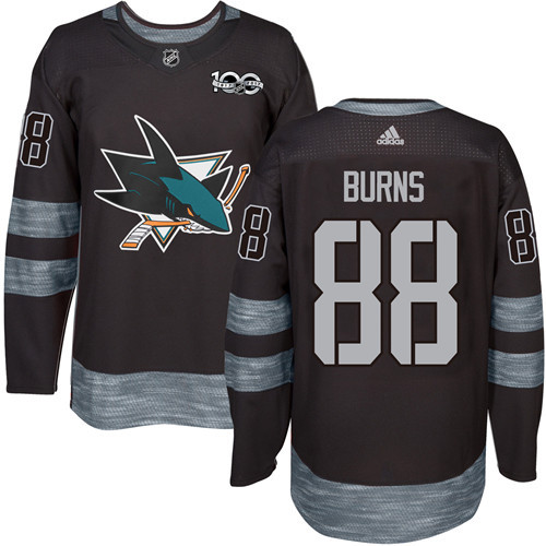 San Jose Sharks #88 Brent Burns Black 1917-2017 100th Anniversary Stitched Jersey Men's cheap jerseys for sale - CheapJerseys.Shop