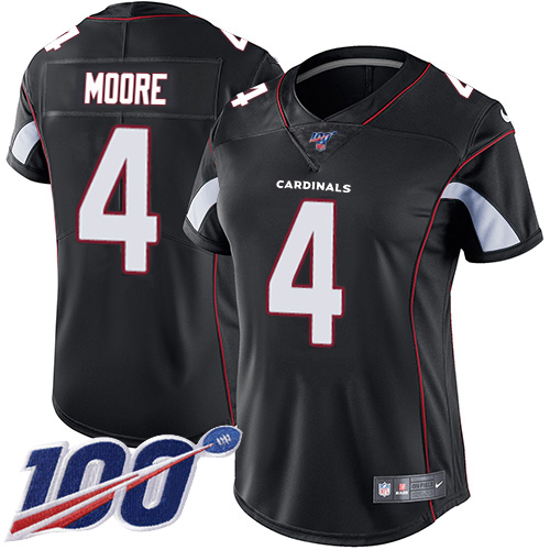 Cardinals #4 Rondale Moore Black Alternate Women's Stitched 100th Season Vapor Untouchable Limited Jersey cheap jerseys for sale - CheapJerseys.Shop