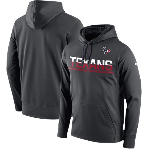 Men's Houston Texans Sideline Circuit Anthracite Pullover Hoodie cheap jerseys for sale - CheapJerseys.Shop