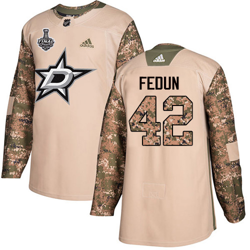 Dallas Stars #42 Taylor Fedun Camo Authentic 2017 Veterans Day Youth 2020 Stanley Cup Final Stitched Jersey Youth cheap jerseys for sale - CheapJerseys.Shop