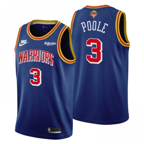 Golden State Golden State Warriors #3 Jordan Poole Mens Releases Classic Edition 2022 Finals 75th Anniversary Jersey Blue Mens cheap jerseys for sale - CheapJerseys.Shop
