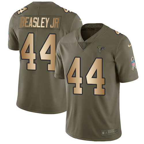 Atlanta Falcons #44 Vic Beasley Jr Olive/Gold Youth Stitched Limited 2017 Salute to Service Jersey Youth cheap jerseys for sale - CheapJerseys.Shop