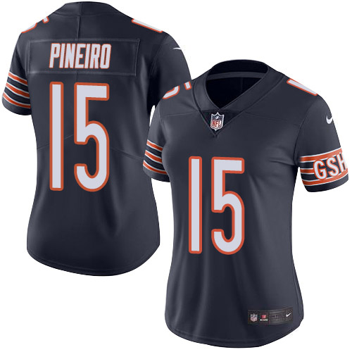 Chicago Bears #15 Eddy Pineiro Navy Blue Team Color Women's Stitched Vapor Untouchable Limited Jersey Womens cheap jerseys for sale - CheapJerseys.Shop