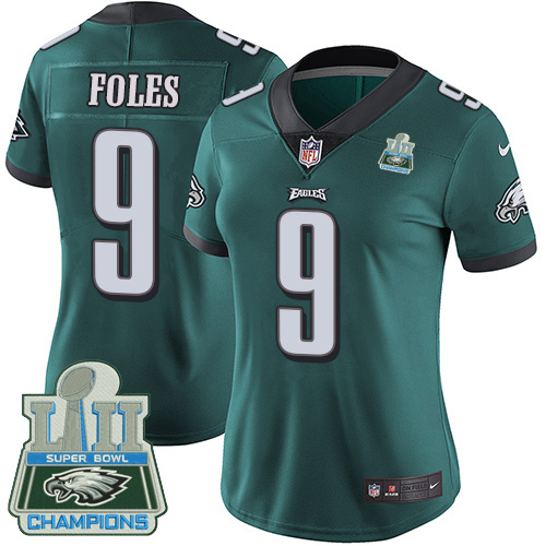 Philadelphia Eagles #9 Nick Foles Midnight Green Team Color Super Bowl LII Champions Women's Stitched Vapor Untouchable Limited Jersey Womens cheap jerseys for sale - CheapJerseys.Shop