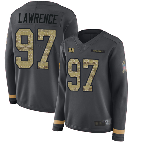 Giants #97 Dexter Lawrence Anthracite Salute To Service Women's Stitched Limited Therma Long Sleeve Jersey cheap jerseys for sale - CheapJerseys.Shop