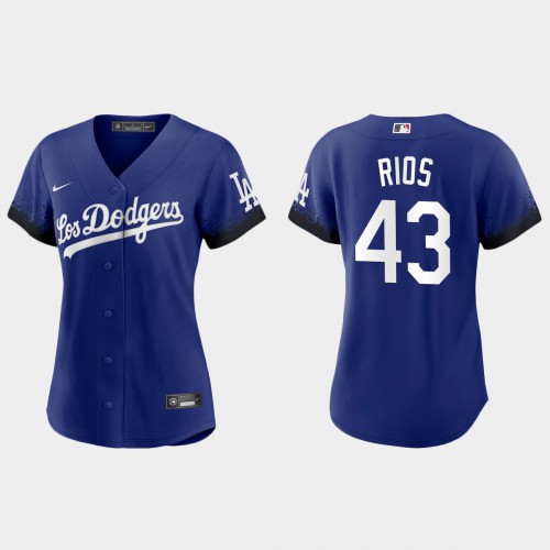 Los Angeles Los Angeles Dodgers #43 Edwin Rios Women's 2021 City Connect Jersey Royal Womens cheap jerseys for sale - CheapJerseys.Shop