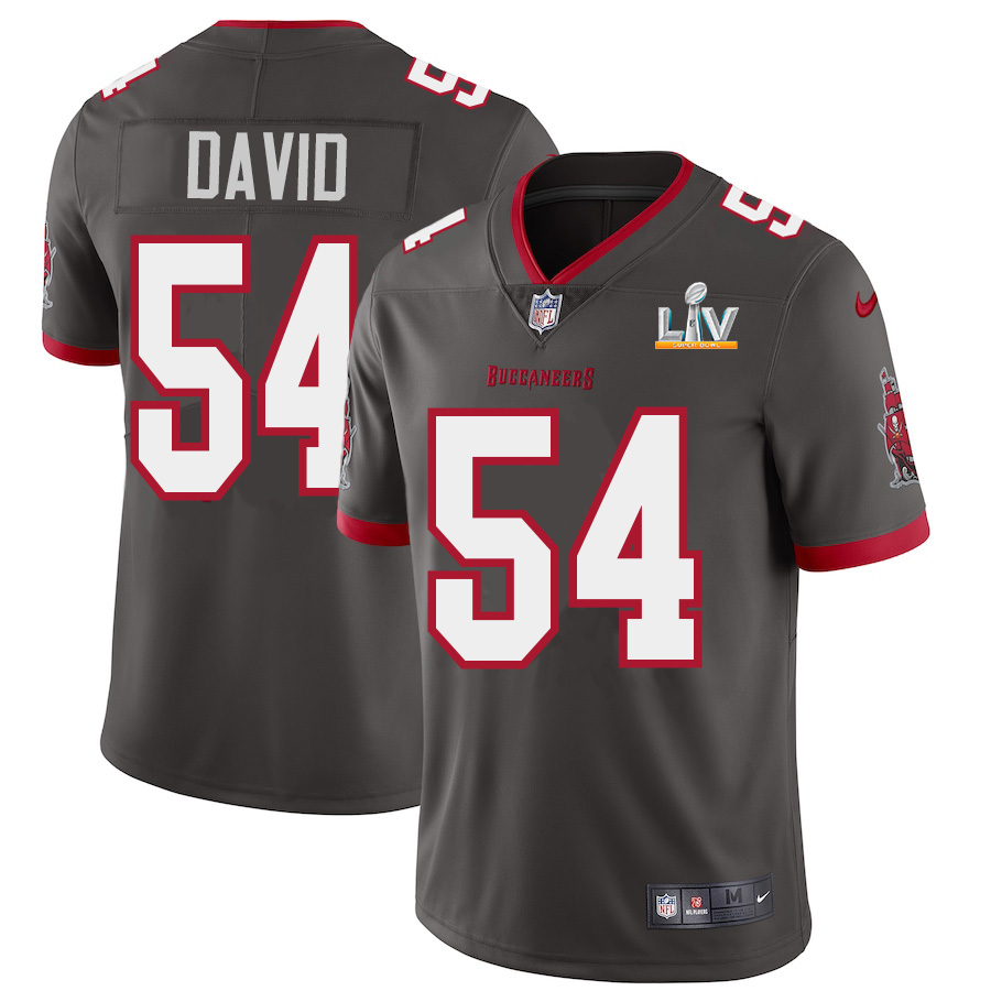 Tampa Bay Buccaneers #54 Lavonte David Men's Super Bowl LV Bound Pewter Alternate Vapor Limited Jersey cheap jerseys for sale - CheapJerseys.Shop
