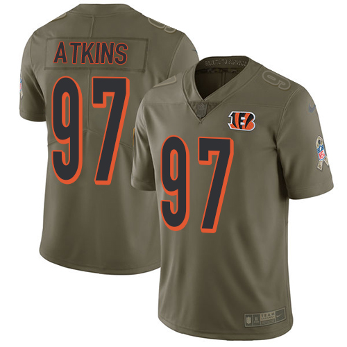 Cincinnati Bengals #97 Geno Atkins Olive Men's Stitched Limited 2017 Salute To Service Jersey Men's cheap jerseys for sale - CheapJerseys.Shop