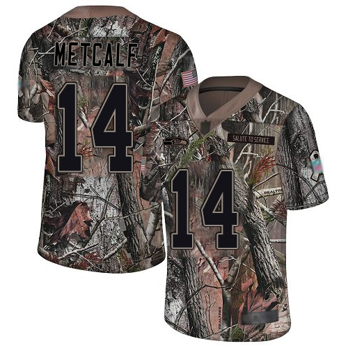 Seahawks #14 D.K. Metcalf Camo Men's Stitched Limited Rush Realtree Jersey cheap jerseys for sale - CheapJerseys.Shop