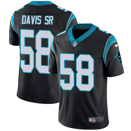 Carolina Panthers #58 Thomas Davis Sr Black Team Color Men's Stitched Vapor Untouchable Limited Jersey Men's cheap jerseys for sale - CheapJerseys.Shop