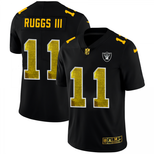 Las Vegas Las Vegas Raiders #11 Henry Ruggs III Men's Black Golden Sequin Vapor Limited Jersey Men's cheap jerseys for sale - CheapJerseys.Shop