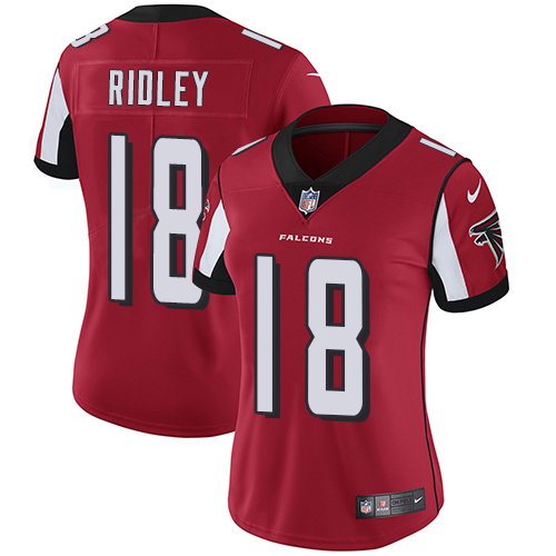 Falcons #18 Calvin Ridley Red Team Color Women's Stitched Vapor Untouchable Limited Jersey cheap jerseys for sale - CheapJerseys.Shop