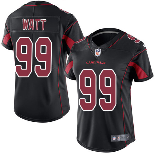 Cardinals #99 J.J. Watt Black Women's Stitched Limited Rush Jersey cheap jerseys for sale - CheapJerseys.Shop
