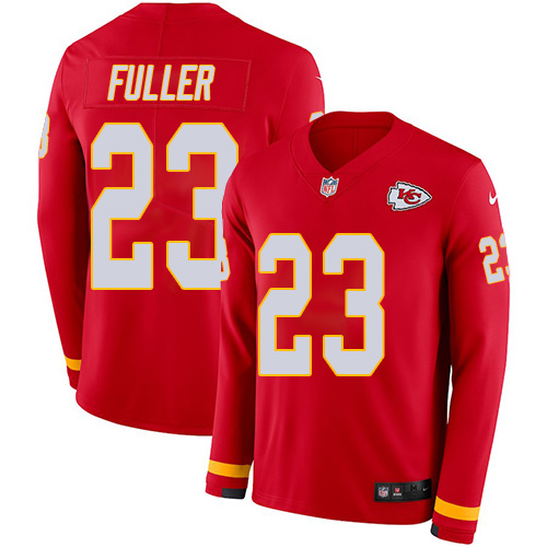 Men's Kansas City Chiefs #23 Kendall Fuller Red Team Color Men's Stitched Limited Therma Long Sleeve Jersey Men's cheap jerseys for sale - CheapJerseys.Shop