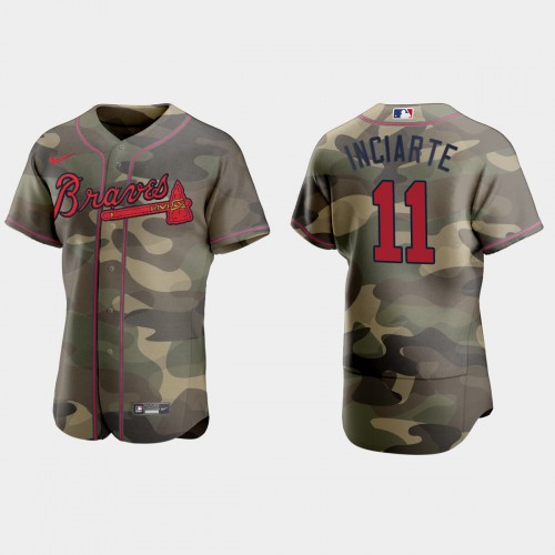 Atlanta Atlanta Braves #11 Ender Inciarte Men's 2021 Armed Forces Day Authentic Jersey -Camo Men's cheap jerseys for sale - CheapJerseys.Shop