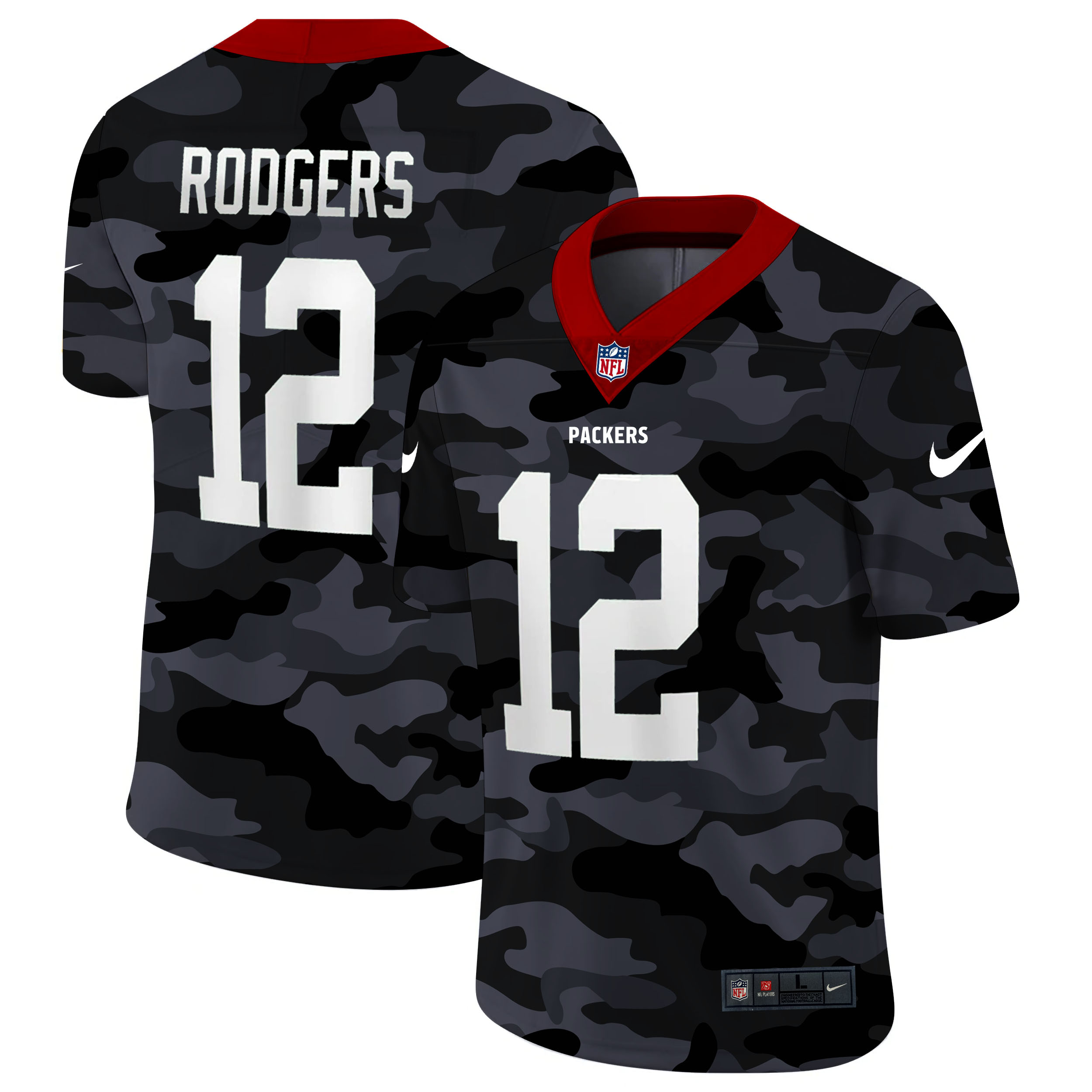 Green Bay Packers #12 Aaron Rodgers Men's 2020 Black CAMO Vapor Untouchable Limited Stitched Jersey cheap jerseys for sale - CheapJerseys.Shop