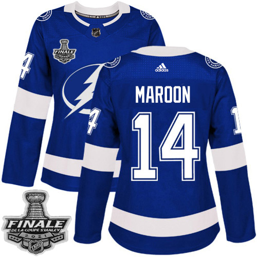 Tampa Bay Lightning #14 Pat Maroon Blue Home Authentic Women's 2021 Stanley Cup Final Patch Jersey Womens cheap jerseys for sale - CheapJerseys.Shop