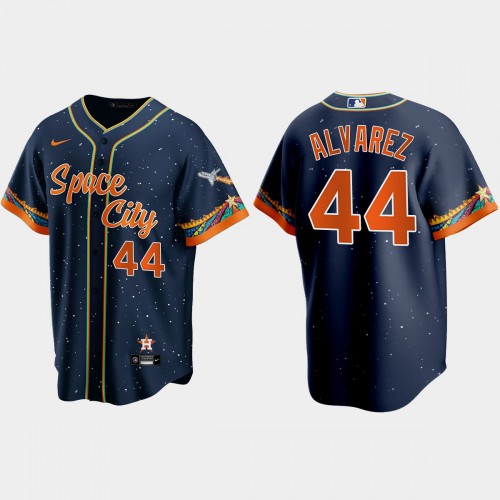 Houston Houston Astros #44 Yordan Alvarez Navy Men's 2021 City Connect Replica Jersey Men's cheap jerseys for sale - CheapJerseys.Shop
