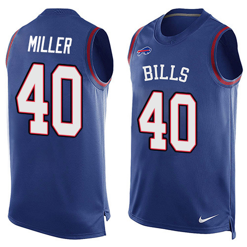 Bills #40 Von Miller Royal Blue Team Color Men's Stitched Limited Tank Top Jersey cheap jerseys for sale - CheapJerseys.Shop