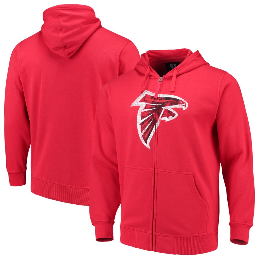 Atlanta Falcons G-III Sports By Carl Banks Primary Logo Full-Zip Hoodie Red cheap jerseys for sale - CheapJerseys.Shop