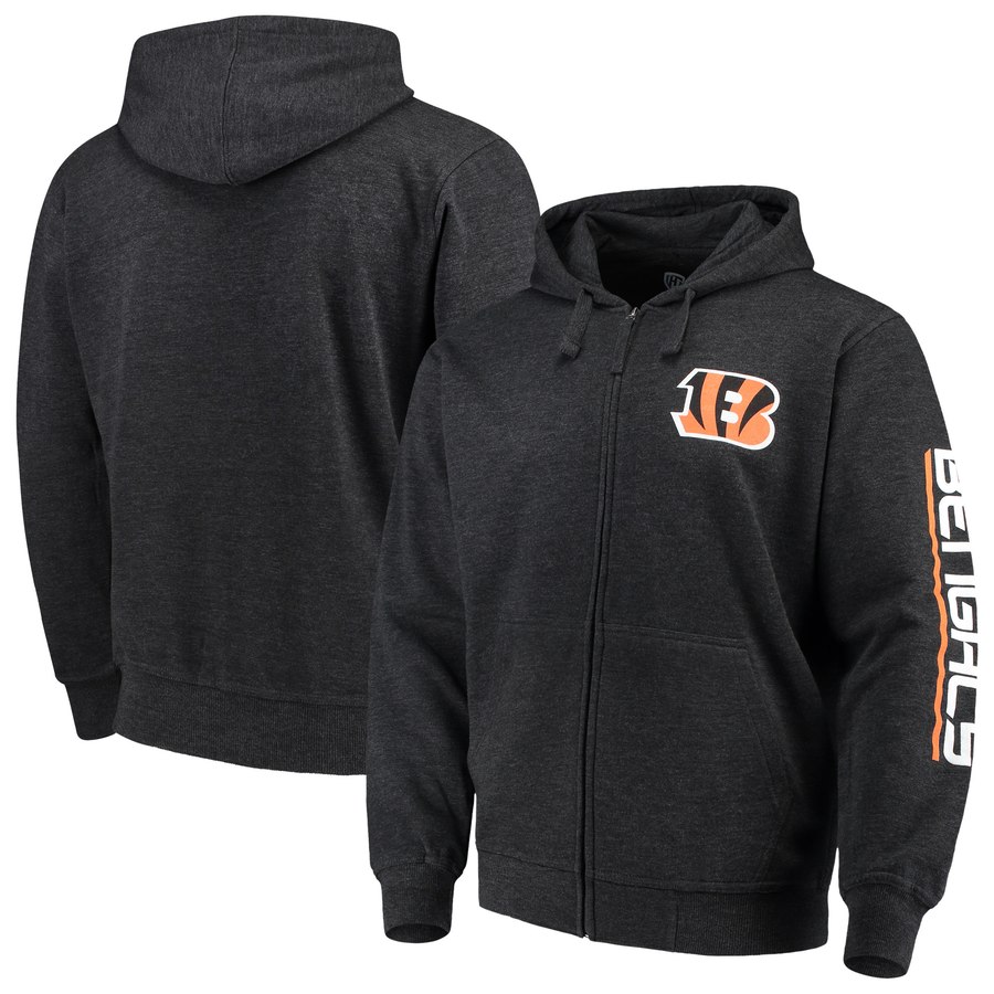 Cincinnati Bengals G-III Sports By Carl Banks Post Route Full-Zip Hoodie Charcoal cheap jerseys for sale - CheapJerseys.Shop