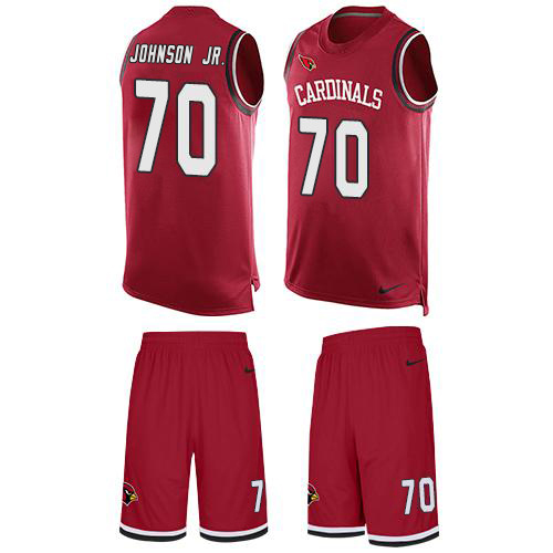 Cardinals #70 Paris Johnson Jr. Red Team Color Men's Stitched Limited Tank Top Suit Jersey cheap jerseys for sale - CheapJerseys.Shop