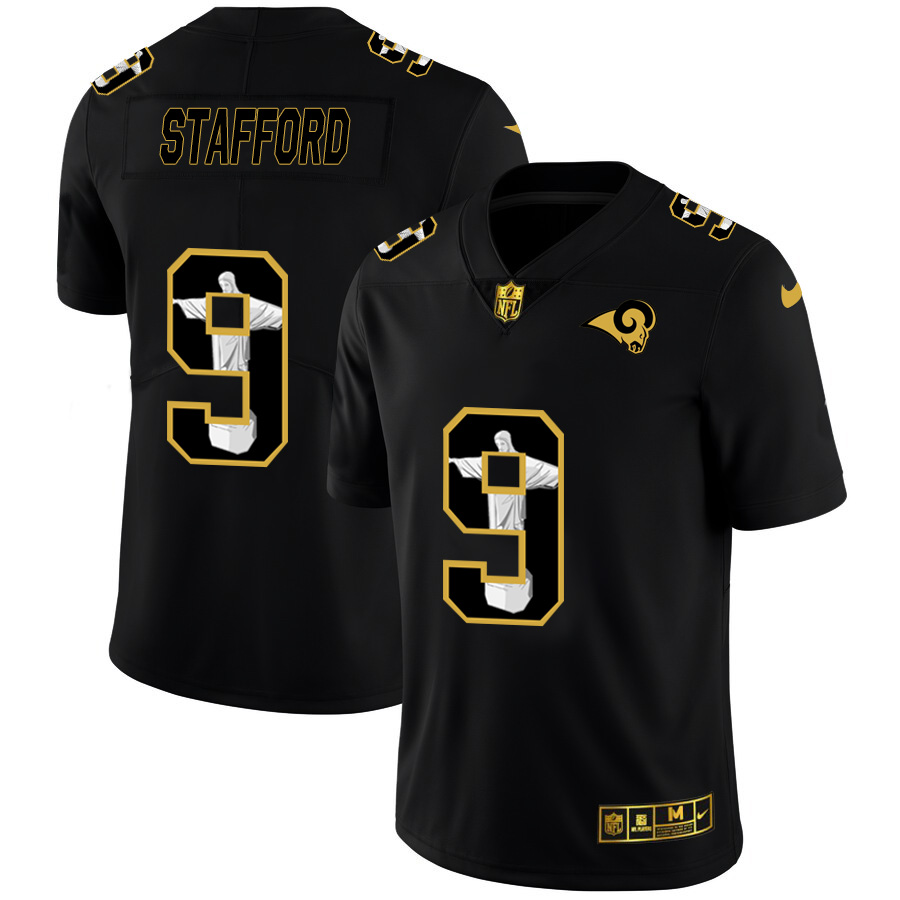Los Angeles Rams #9 Matthew Stafford Men's Carbon Black Vapor Cristo Redentor Limited Jersey cheap jerseys for sale - CheapJerseys.Shop