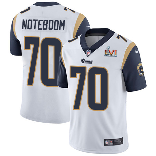 Los Angeles Rams #70 Joseph Noteboom White Super Bowl LVI Patch Men's Stitched Vapor Untouchable Limited Jersey Men's cheap jerseys for sale - CheapJerseys.Shop
