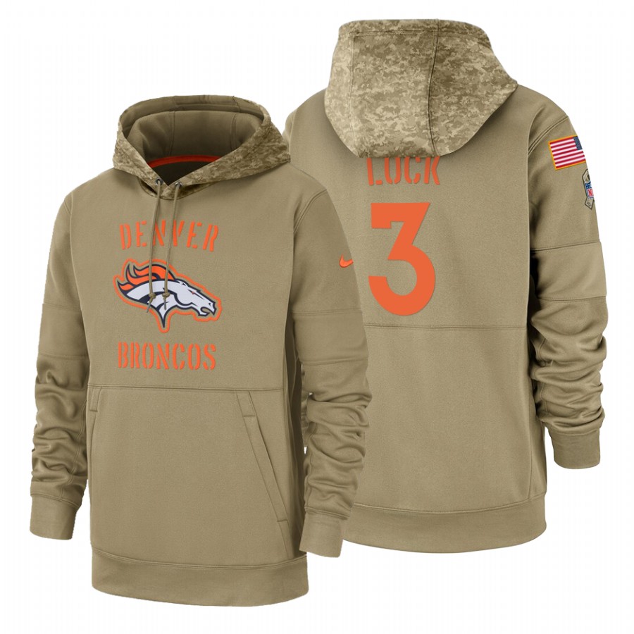 Denver Broncos #3 Drew Lock Tan 2019 Salute To Service Name & Number Sideline Therma Pullover Hoodie cheap jerseys for sale - CheapJerseys.Shop