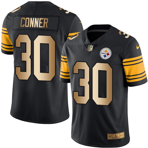 Pittsburgh Steelers #30 James Conner Black Men's Stitched Limited Gold Rush Jersey Men's cheap jerseys for sale - CheapJerseys.Shop