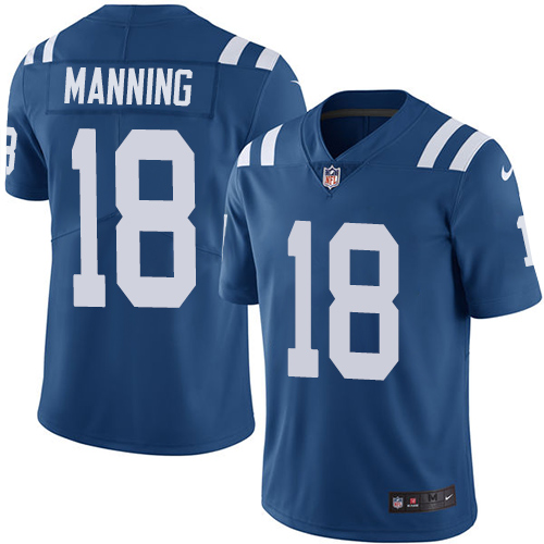Indianapolis Colts #18 Peyton Manning Royal Blue Team Color Men's Stitched Vapor Untouchable Limited Jersey Men's cheap jerseys for sale - CheapJerseys.Shop