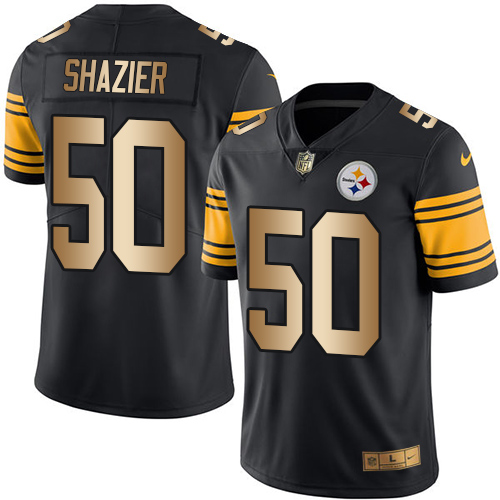Pittsburgh Steelers #50 Ryan Shazier Black Men's Stitched Limited Gold Rush Jersey Men's cheap jerseys for sale - CheapJerseys.Shop