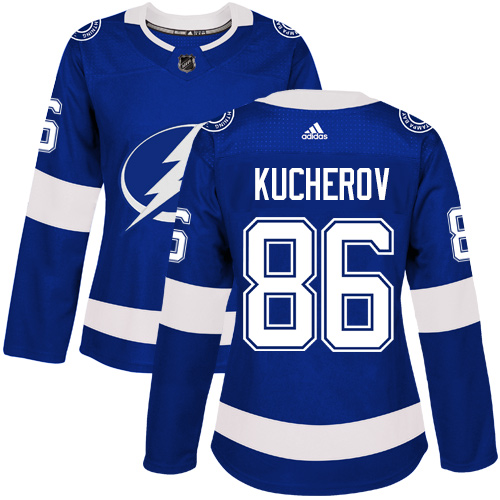 Tampa Bay Lightning #86 Nikita Kucherov Blue Home Authentic Women's Stitched Jersey Womens cheap jerseys for sale - CheapJerseys.Shop