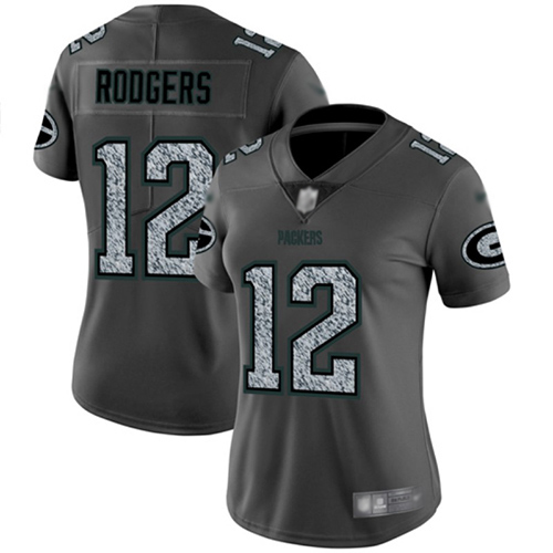 Packers #12 Aaron Rodgers Gray Static Women's Stitched Vapor Untouchable Limited Jersey cheap jerseys for sale - CheapJerseys.Shop