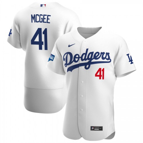 Los Angeles Los Angeles Dodgers #41 Jake McGee Men's White Home 2020 World Series Champions Authentic Player Jersey Men's cheap jerseys for sale - CheapJerseys.Shop
